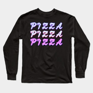 Pizza is RADICAL dude! Trendy vintage foodie design Long Sleeve T-Shirt